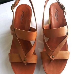 Lucky Brand leather wedge sandals